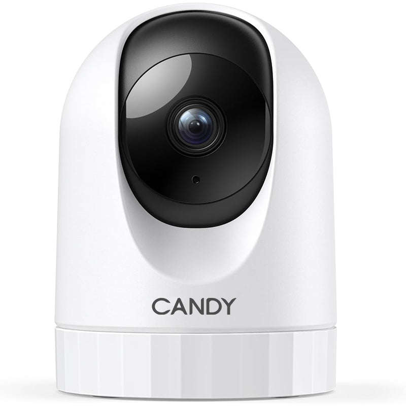 CANDY Security Camera Indoor-2K 360° WiFi Cameras for Home Security,Pet/Dog/Baby Camera with Phone app, 2-Way Audio, Night Vision, 24/7 SD Card