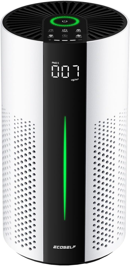 Air Purifiers for Home Large Room up to 1800 Ft², Air Purifiers for Bedroom 360° Air Intake with Smart Auto Mode, HEPA Air Purifier, Air Cleaner for Smoke PoIIen Pet Dander, HAP609